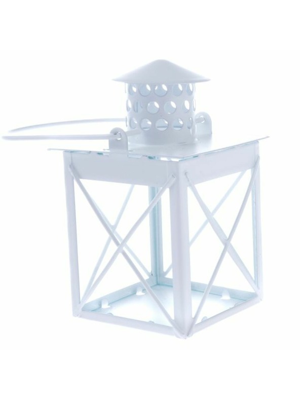 Casa de Engel Метален фенер, бял, 0/48