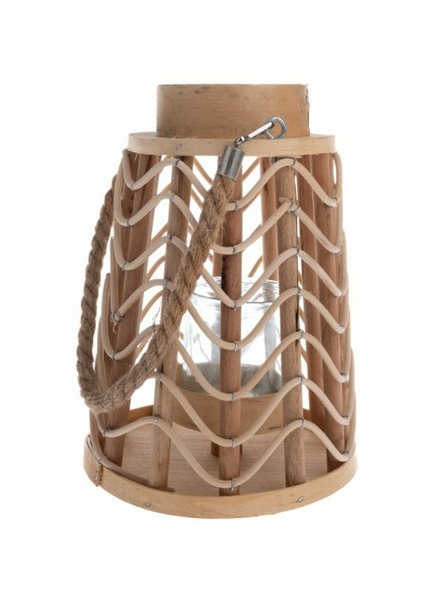 Casa de Engel Дървена фенерка със стъкло, натурален цвят, 0/8