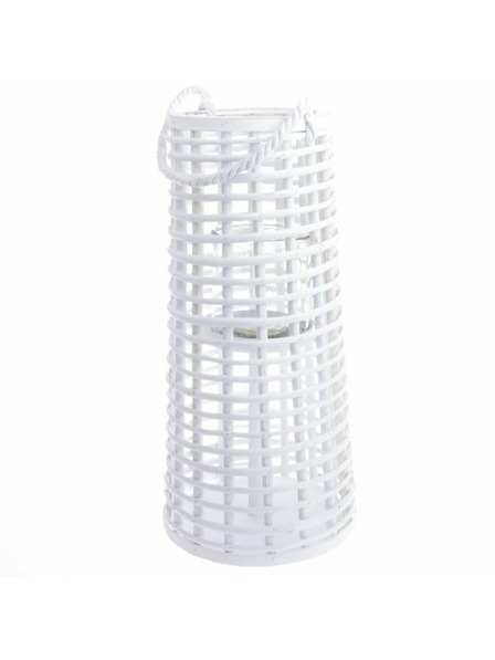 Casa de Engel Дървен фенер със стъкло, бял, 0/4