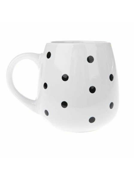 Casa de Engel Керамична чаша, бяла с черни точки, 520мл, 12/36