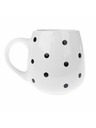 Casa de Engel Керамична чаша, бяла с черни точки, 520мл, 12/36