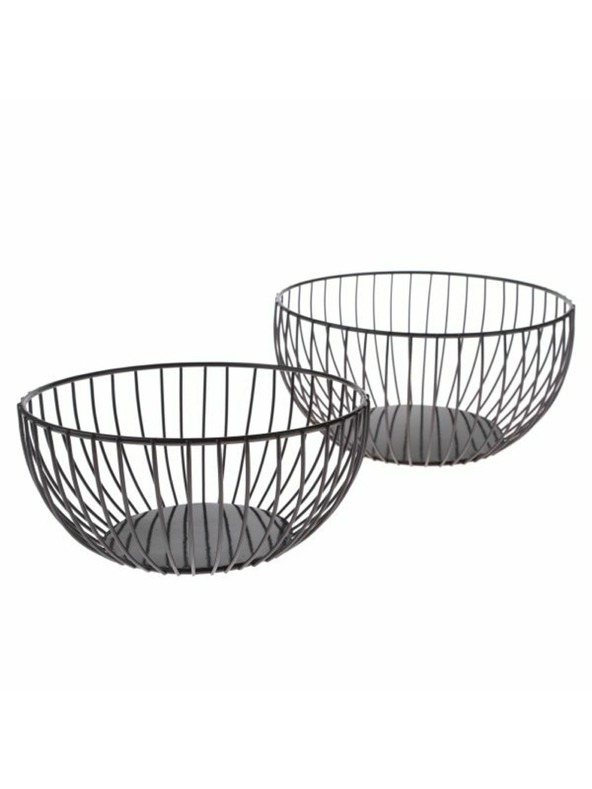 Casa de Engel Метална купа, черна - комплект от 2 броя, 0/6