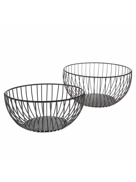 Casa de Engel Метална купа, черна - комплект от 2 броя, 0/6