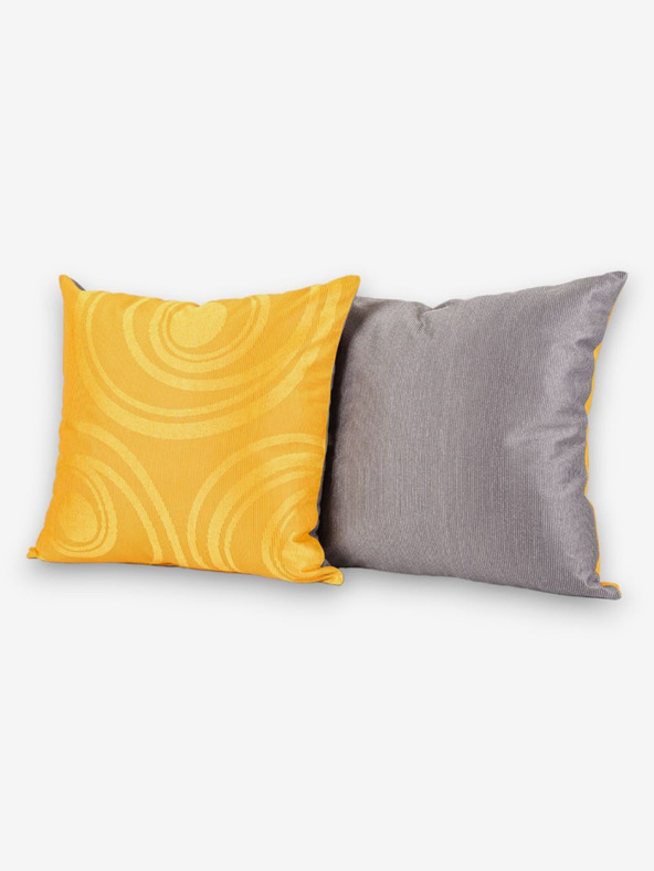 Kvalitex Жълта възглавница "Кръгове" 50x50cm Kvalitex