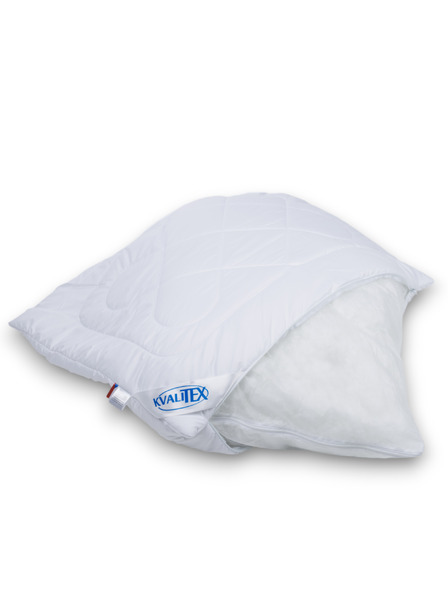 Kvalitex Възглавница с пълнеж Alaska цип 70x90cm 900g бяла Kvalitex