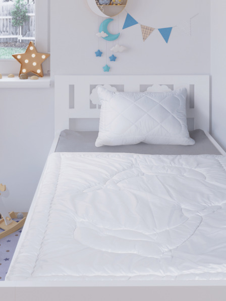 Kvalitex Покривало за детско легло бяло Kvalitex