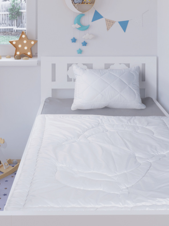 Kvalitex Покривало за детско легло бяло Kvalitex