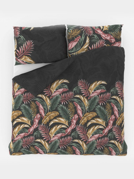 Kvalitex Разширено памучно спално бельо DELUX 140x220, 70x90cm PALMA сиво