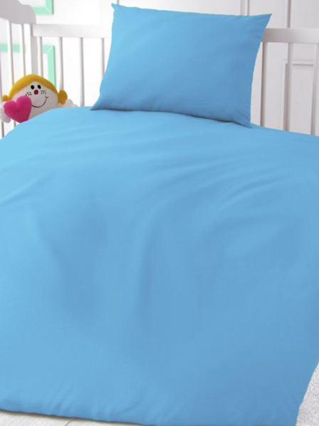 Kvalitex Памучно спално бельо за детско легло синьо