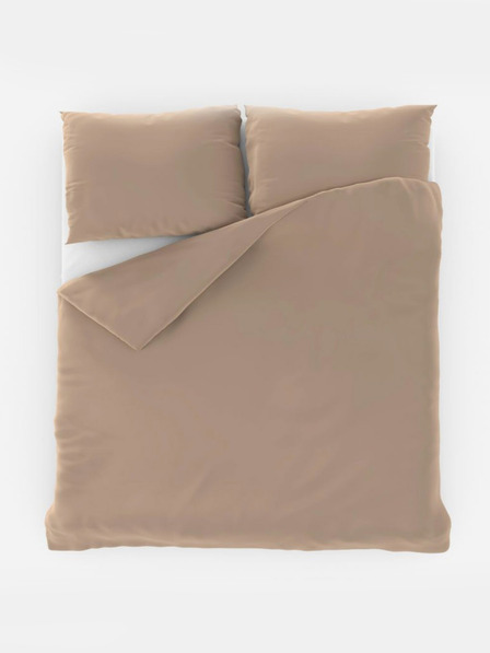 Kvalitex Френско едноцветно памучно спално бельо 200x200, 70x90cm бежово