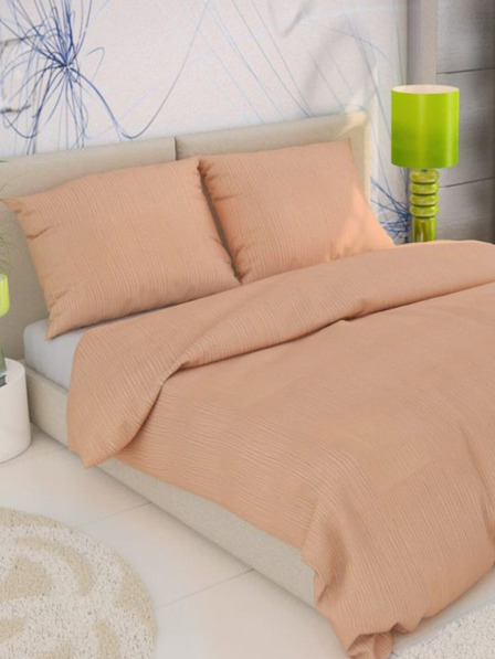 Kvalitex Френско креп спално бельо 240x200, 70x90cm лососово Kvalitex