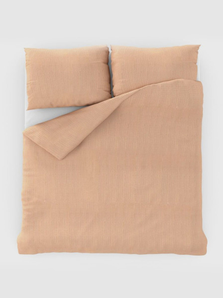 Kvalitex Френско креп спално бельо 240x200, 70x90cm лососово Kvalitex