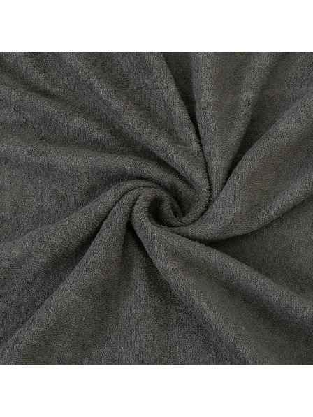 Kvalitex Фротирано чаршаф 140x200cm тъмно сиво Kvalitex
