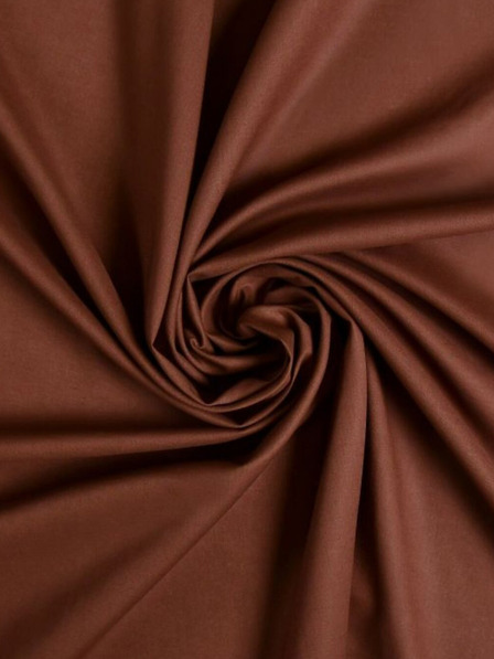 Kvalitex Памучен чаршаф 150х230см тъмнокафяв