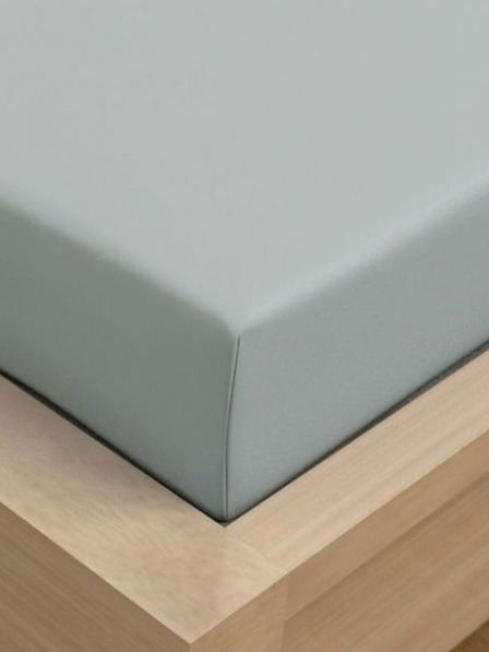 Kvalitex Джърси чаршаф с ликра 140x200cm светло сив