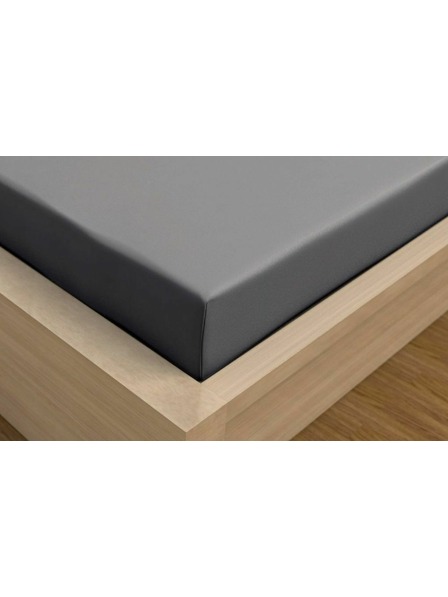 Kvalitex Джърси чаршаф с лайкра 120x200см тъмно сиво Kvalitex