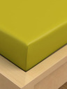 Kvalitex Памучен еластичен чаршаф 90x200см светло зелено Kvalitex