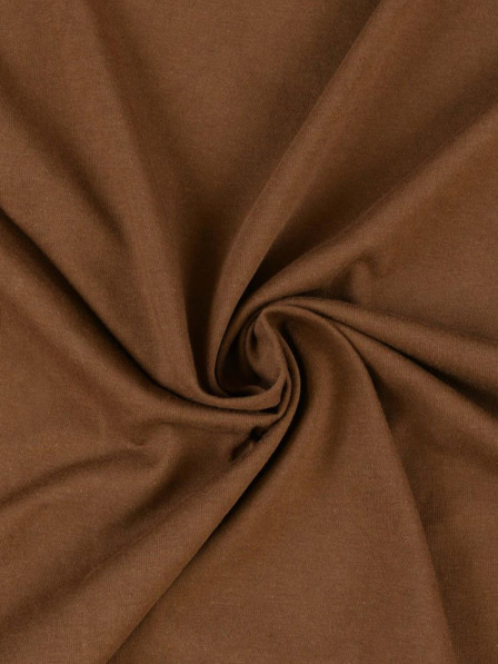 Kvalitex Джърси чаршаф за единично легло 90x200cm тъмнокафяв Kvalitex