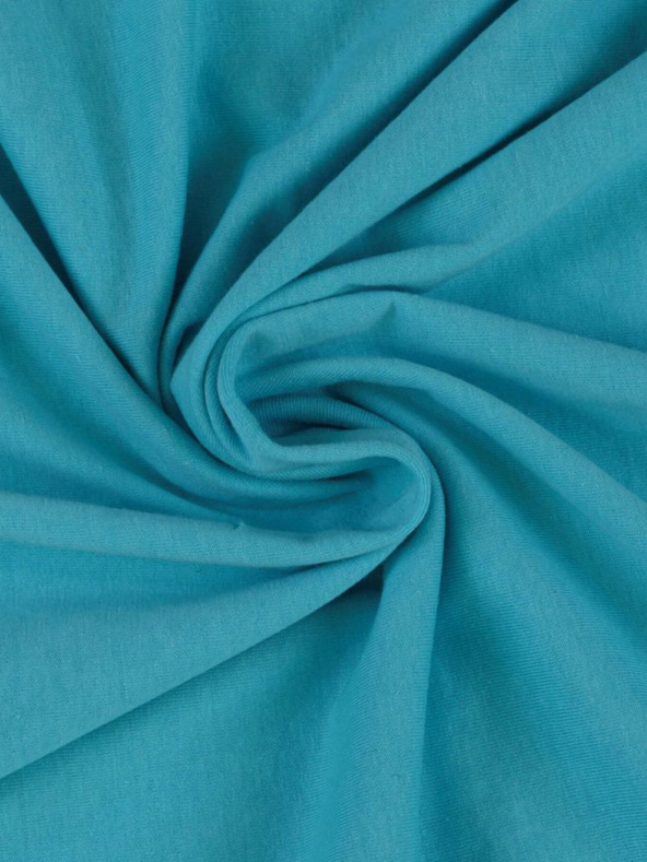 Kvalitex Джърси чаршаф за единично легло 90x200cm тюркоазен Kvalitex