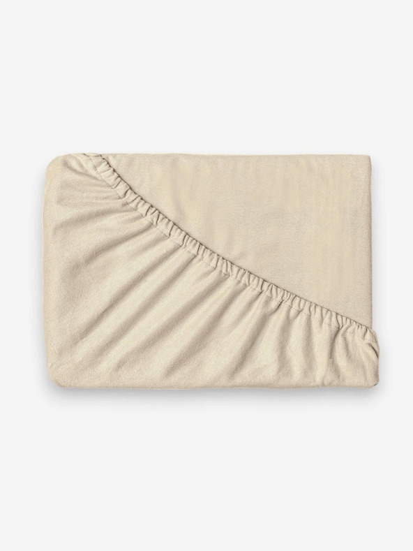 Kvalitex Фланелен чаршаф 80x200cm светло бежов