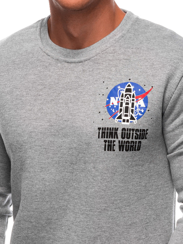 Edoti EDOTI Мъжки суитшърт с качулка, сив