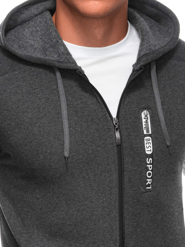 Edoti EDOTI Мъжки суитчър с качулка, тъмно сив