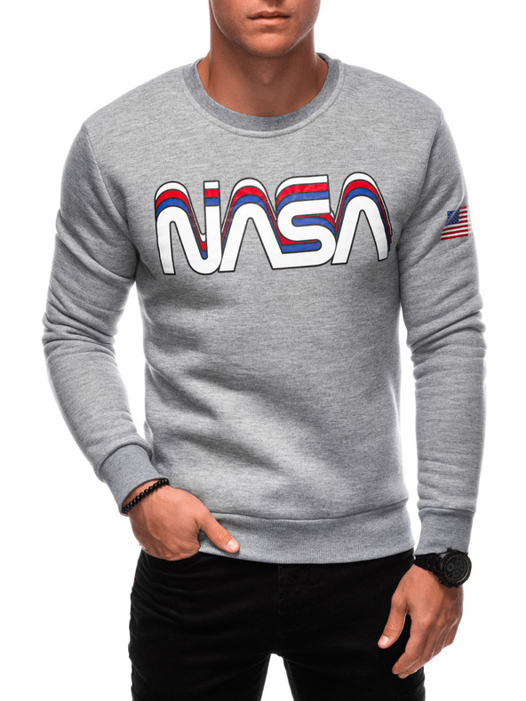 Edoti EDOTI Мъжки суитшърт с качулка, сив