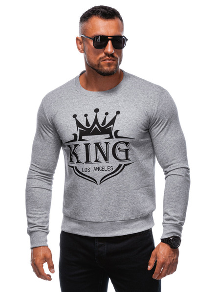 Edoti EDOTI Мъжки суитшърт с качулка, сив