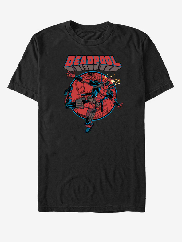 ZOOT.Fan Черна унисекс тениска Marvel Falling Dummy