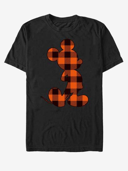 ZOOT.Fan Черна унисекс тениска Disney Autumn Buffalo Check Mickey