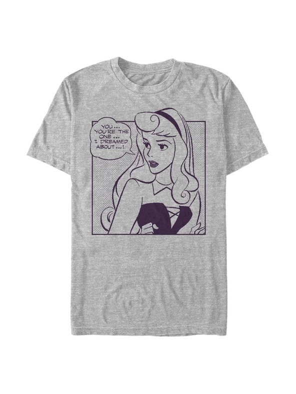 ZOOT.Fan Дисни Аврора Комикс Мъжка тениска в сив цвят с мелиер