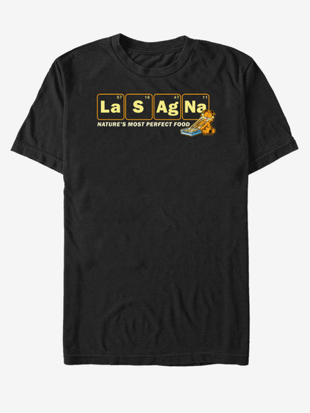 ZOOT.Fan Черна унисекс тениска Nickelodeon Lasagna Periodic