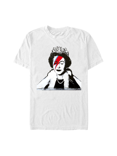 ZOOT.Fan Бяла тениска Banksy (Brandalised) Bansky Queen Ziggy