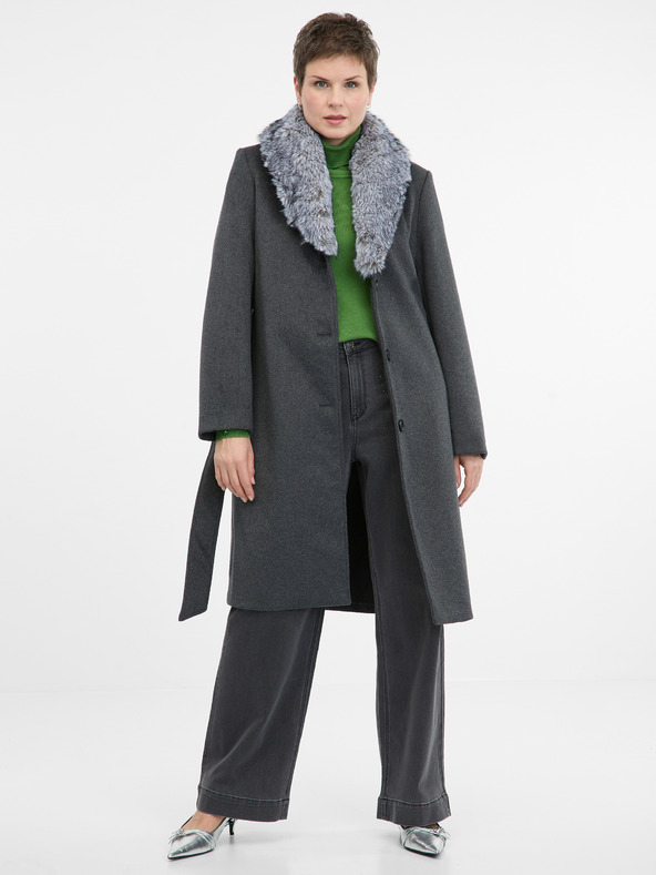 Orsay Тъмносиво дамско палто ORSAY