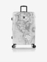 Heys Комплект от три щампосани пътни куфара в бяло Heys Journey 3G S,M,L Black/White Map