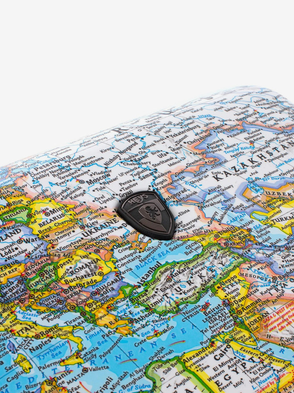 Heys Комплект от три щампосани пътни куфара в синьо Heys Journey 3G S,M,L Blue Map