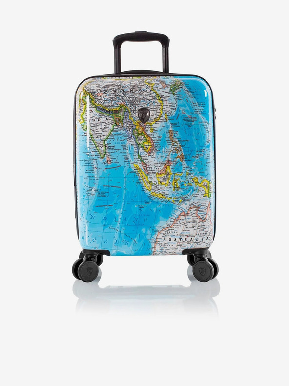 Heys Комплект от три щампосани пътни куфара в синьо Heys Journey 3G S,M,L Blue Map