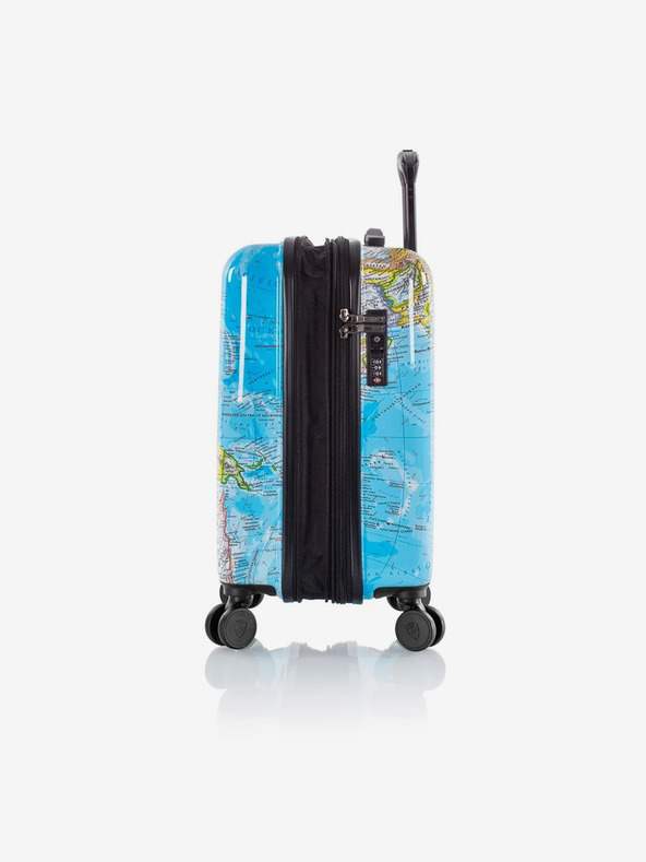 Heys Комплект от три щампосани пътни куфара в синьо Heys Journey 3G S,M,L Blue Map