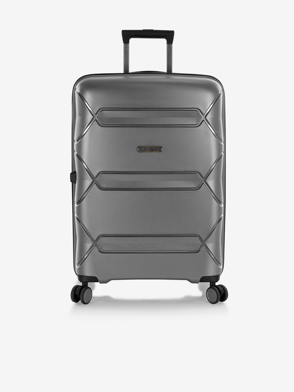 Heys Сив пътнически куфар Heys Milos M Grey