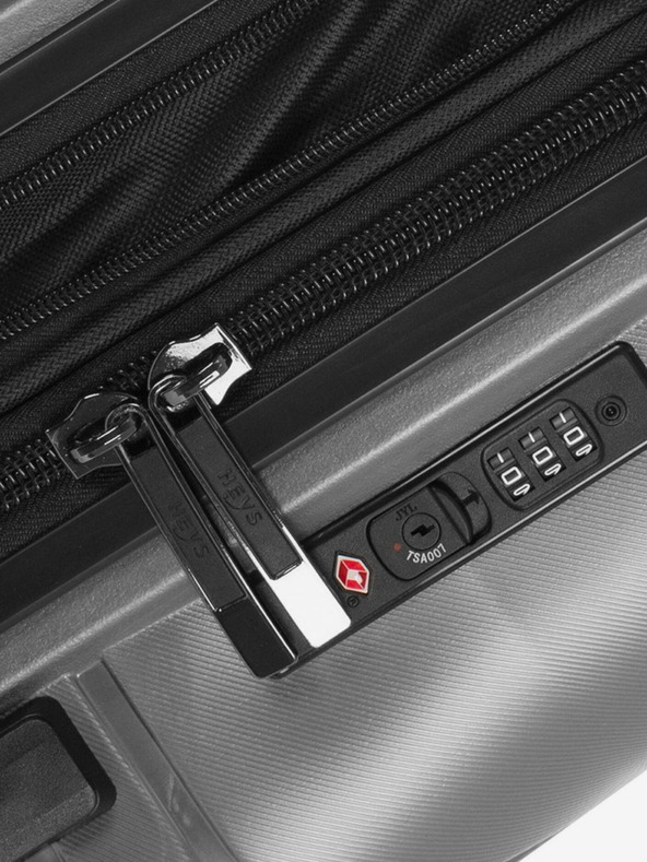 Heys Сив пътнически куфар Heys Milos M Grey