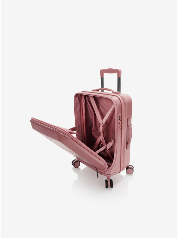 Heys Старорозов дамски пътен куфар Heys EZ Fashion S Rose Gold