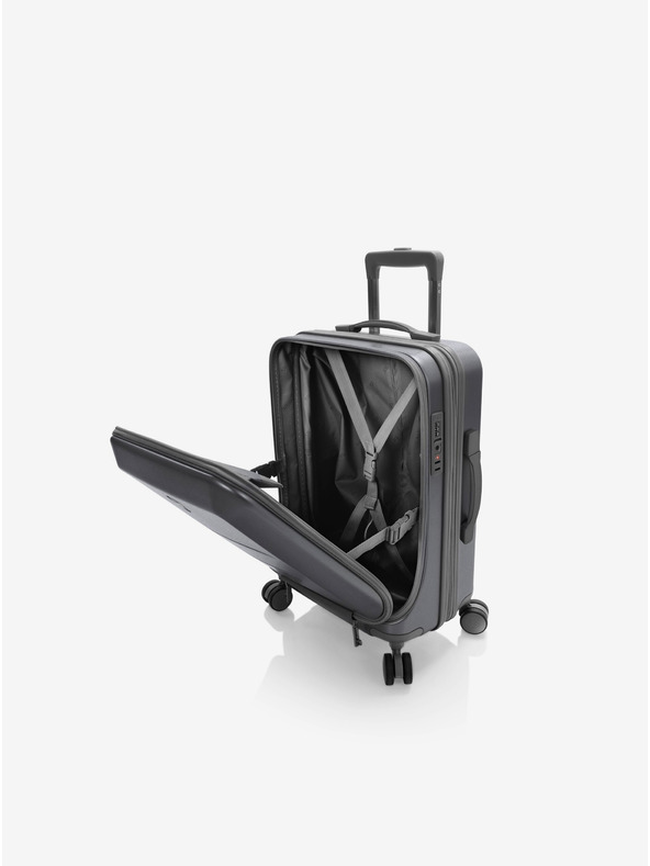 Heys Тъмно сив пътнически куфар Heys EZ Fashion S Charcoal