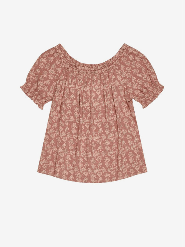 Moodo Кафява дамска блуза с флорални мотиви Moodo