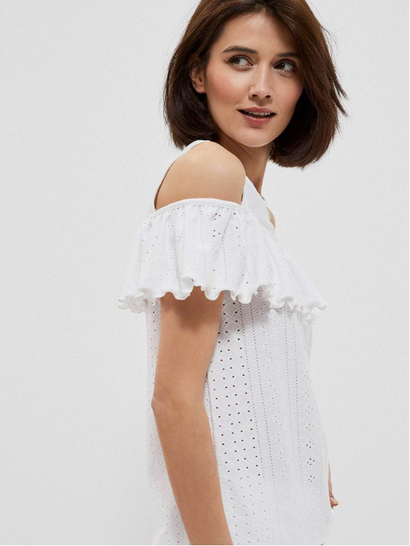 Moodo Бяла дамска блуза Moodo