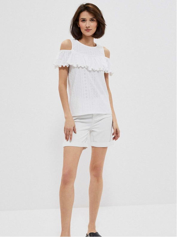 Moodo Бяла дамска блуза Moodo