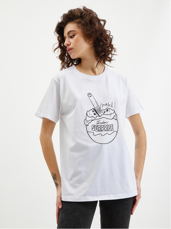 ZOOT.Original Бяла дамска тениска Zoot Original Tinder 2