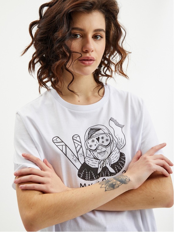 ZOOT.Original Бяла дамска оригинална тениска Zoot You've Got Snow