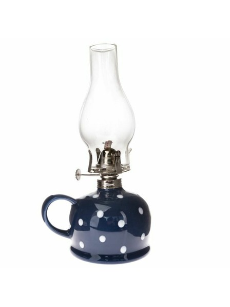 Casa de Engel Керамична лампа на керосин - синя с бели точки, 0/9