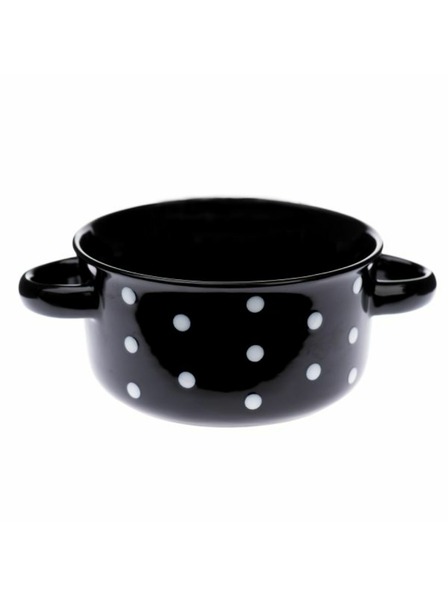 Casa de Engel Керамична купа, черна с точки, 560мл, 6/24