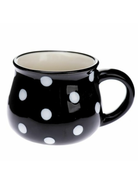 Casa de Engel Керамична чаша, черна с точки, 75мл, 24/144
